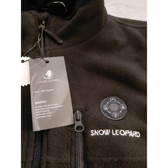 SNOW LEOPARD Heated Vest With Battery Polar Fleece Outdoor Unisex Medium NWT